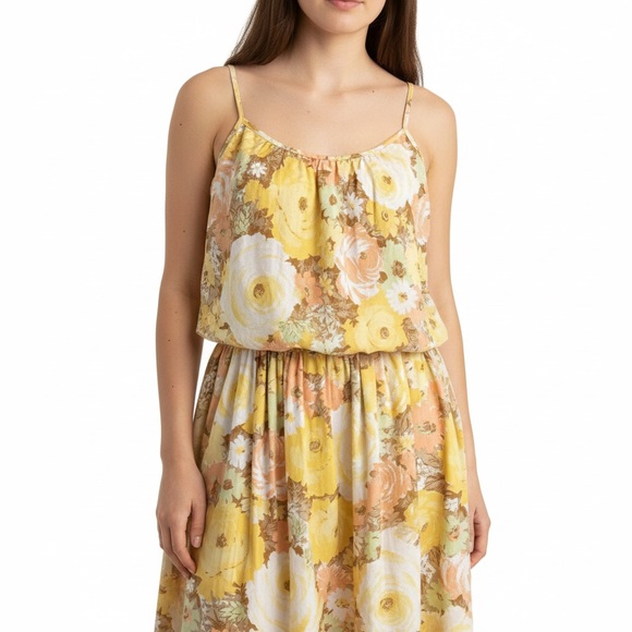 Vintage Floral Yellow and White Skirt and Tank Dress Set Easter - Picture 11 of 11